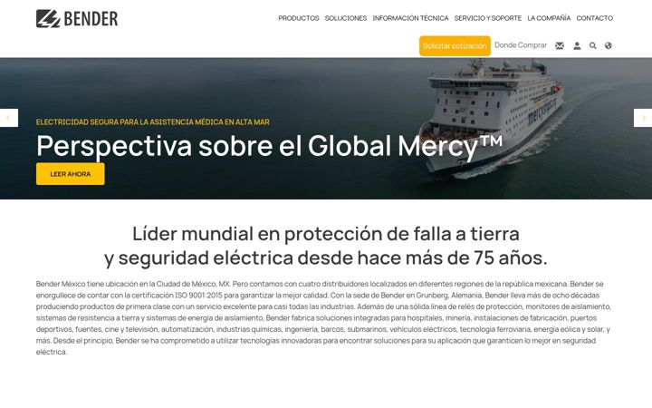 Screenshot of bender.com.mx