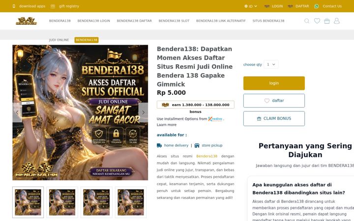 Snímek obrazovky bendera138.com