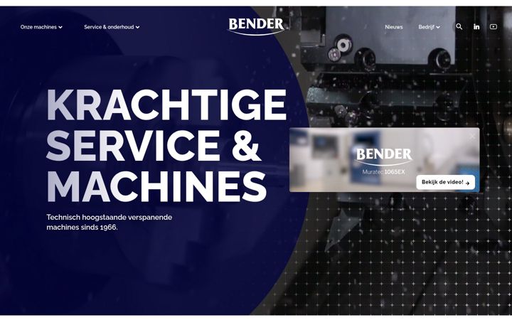 Screenshot of bendertechniek.nl