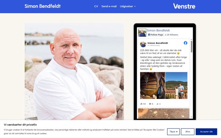 Screenshot of bendfeldt.dk