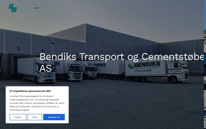 Screenshot of bendiks-transport.no