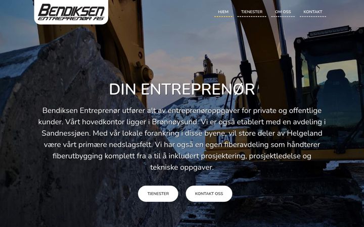 Screenshot of bendiksenas.no