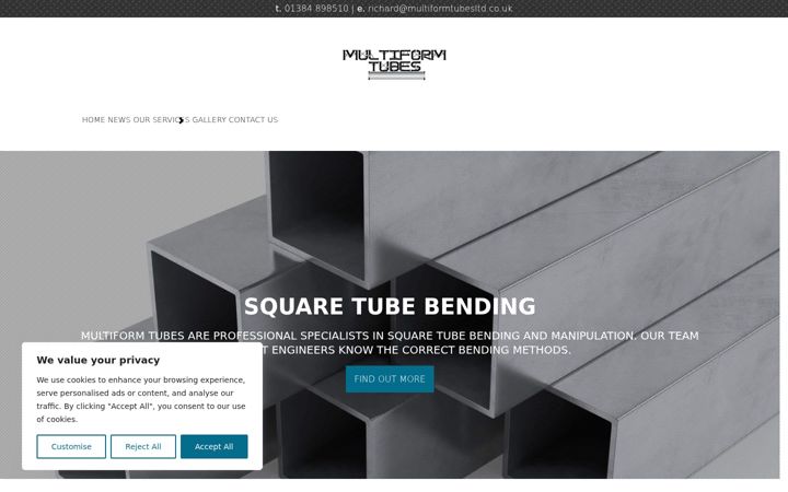 Screenshot stránky bendingsquaretube.co.uk