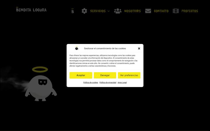 Screenshot of benditalocuraproducciones.com