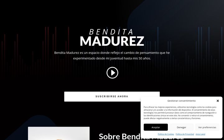 Screenshot of benditamadurez.com