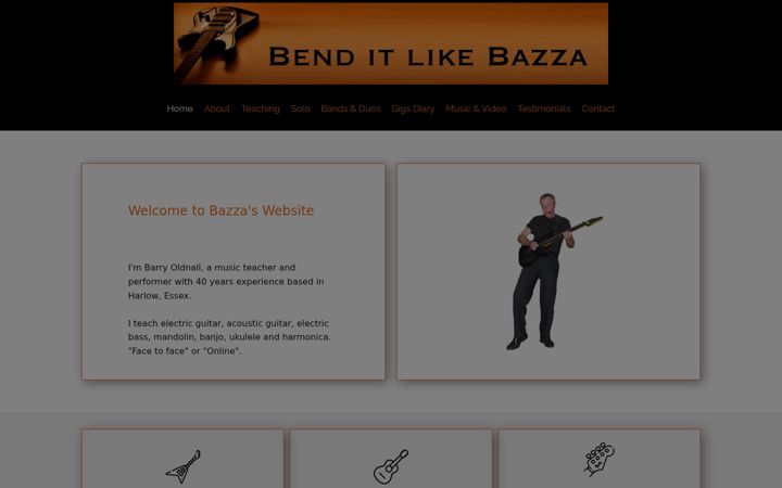 Screenshot of benditlikebazza.co.uk