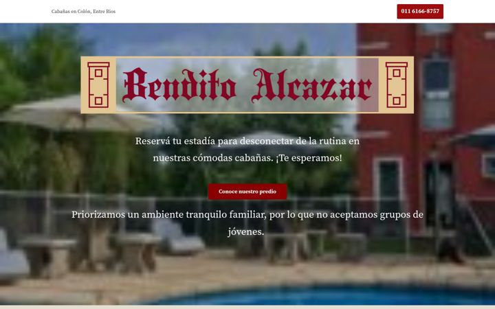 Screenshot of benditoalcazar.com