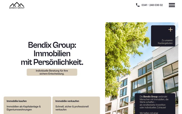 Screenshot of bendix-group.de