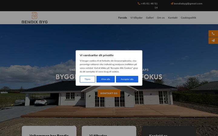 Screenshot of bendixbyg.dk