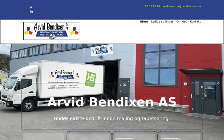 Screenshot of bendixen-as.no