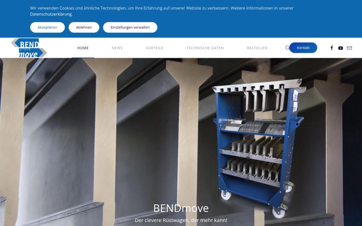 Screenshot of bendmove.de
