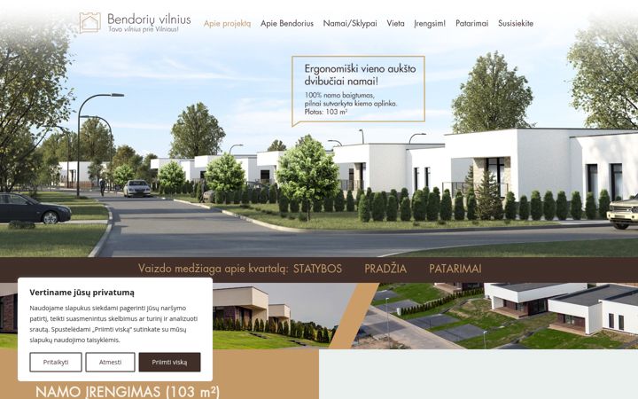 Skjámynd af bendoriu-vilnius.lt