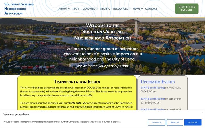 Screenshot of bendscna.org