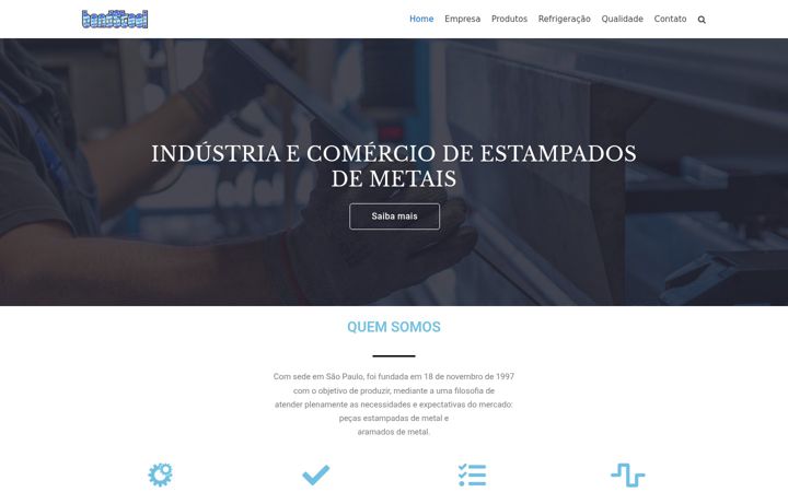 Screenshot of bendsteel.com.br