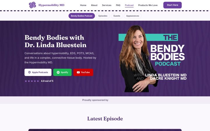 Screenshot of bendybodiespodcast.com