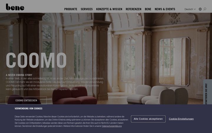 Screenshot of bene.com