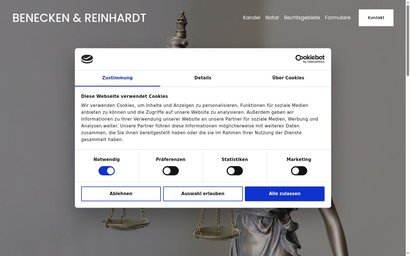 Screenshot tal-banner tal-kunsens muri qabel kwalunkwe interazzjoni