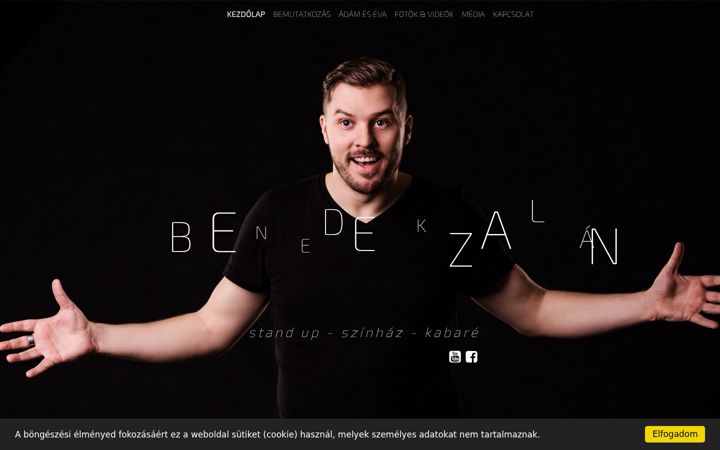 Screenshot of benedekzalan.hu