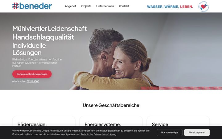 Screenshot of beneder.co.at