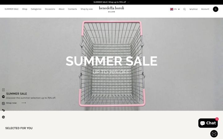 Screenshot of benedettaboroli.com