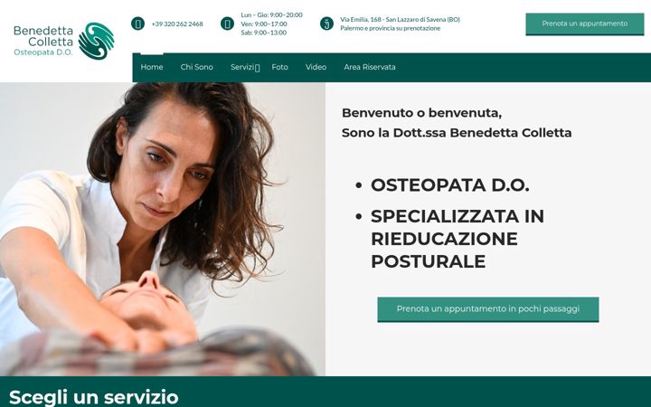 Screenshot of benedettacolletta.it