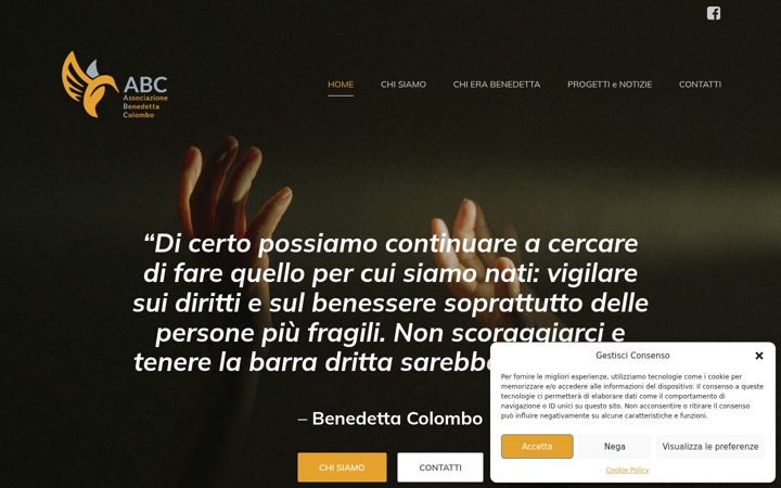 Screenshot of benedettacolombo.org