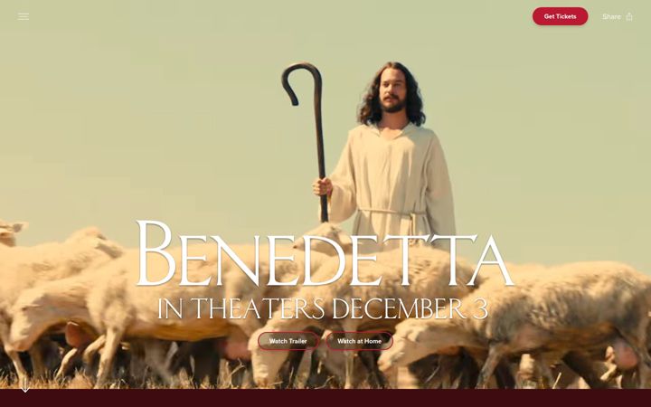 Screenshot of benedettamovie.com