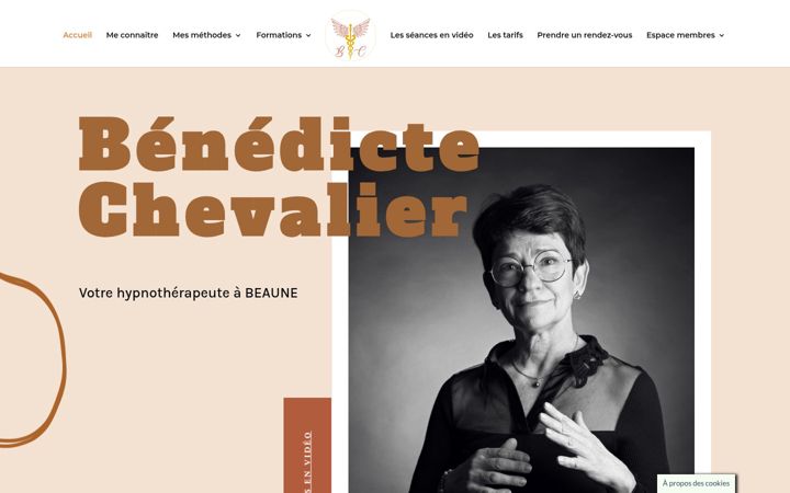 Screenshot of benedicte-chevalier-hypnotherapeute.com