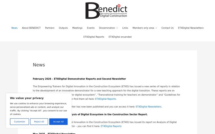 Screenshot του benedictproject.eu