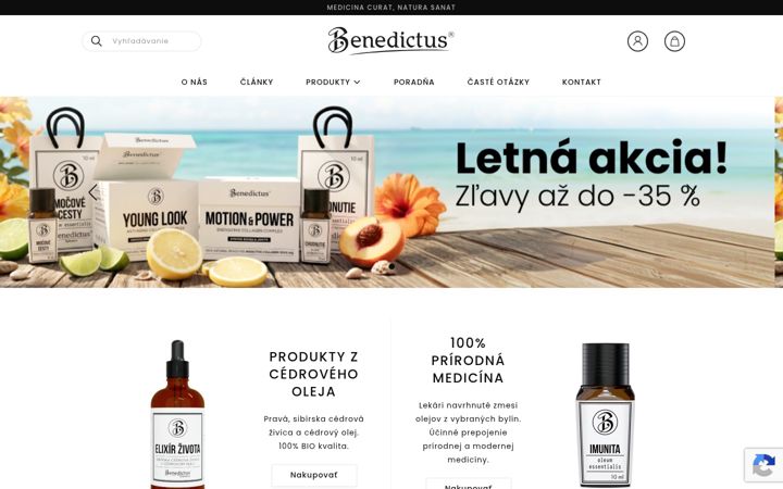 Screenshot of benedictus.sk