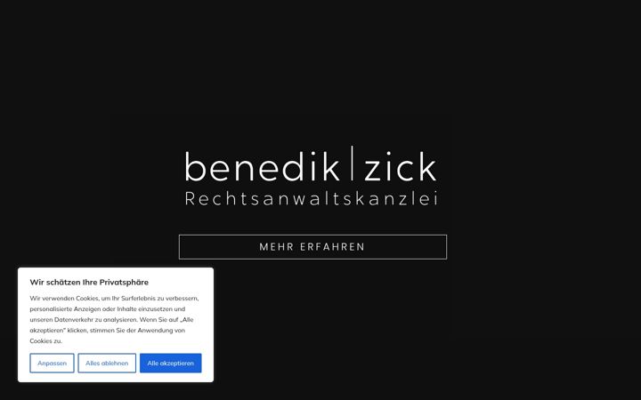 Screenshot of benedik-zick.at