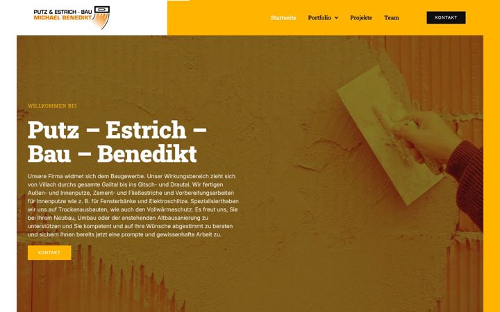 Екранна снимка на benedikt-bau.at