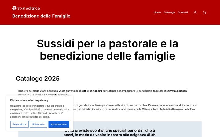 Screenshot of benedizionedellefamiglie.it