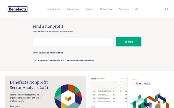 Screenshot of benefacts.ie