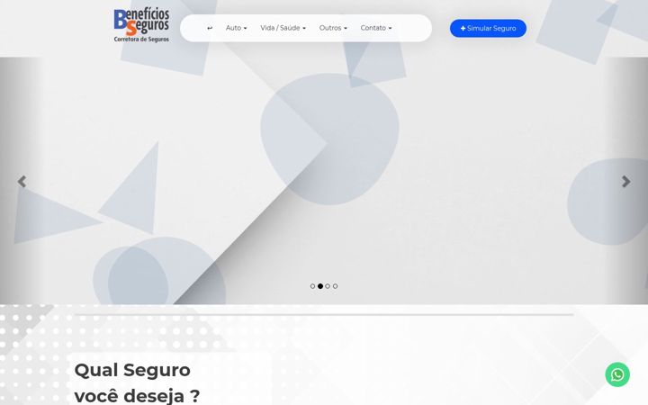 Screenshot of beneficiosseguros.com.br
