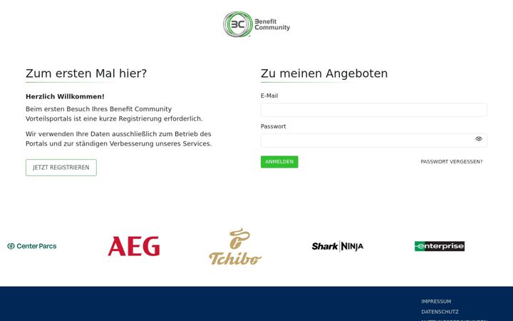 Screenshot of benefit-community.de
