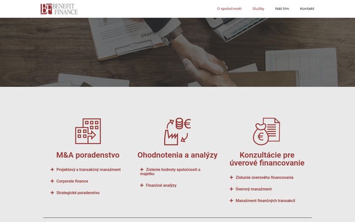 Screenshot of benefit-finance.sk