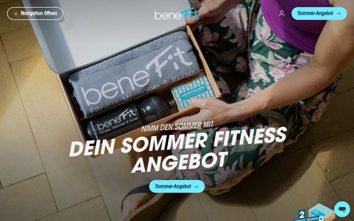 Screenshot stránky benefit-fitness.de