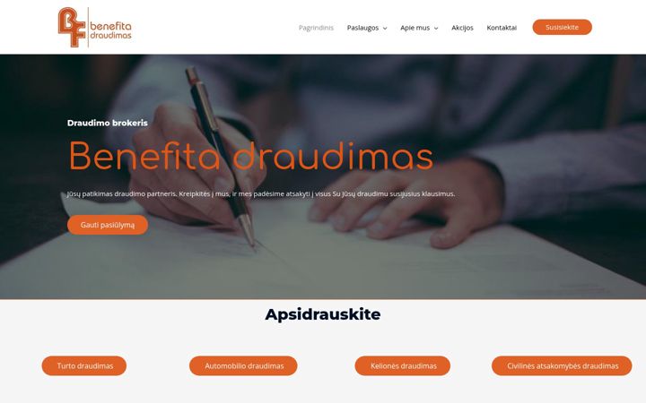 Screenshot of benefitadraudimas.lt