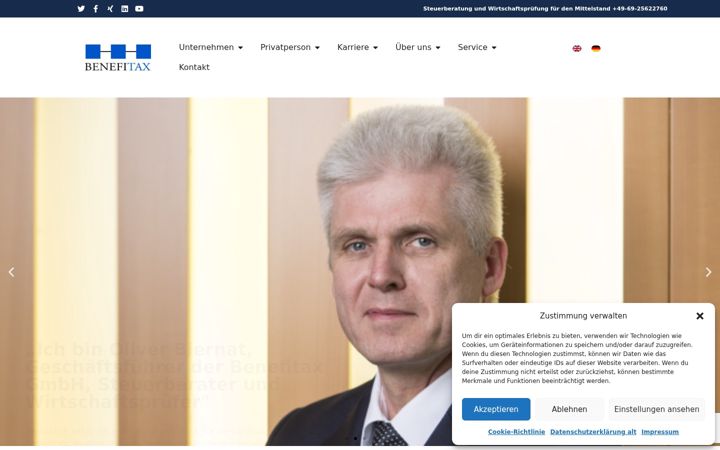 Screenshot stránky benefitax.de