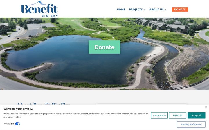 Captura de pantalla de benefitbigsky.org