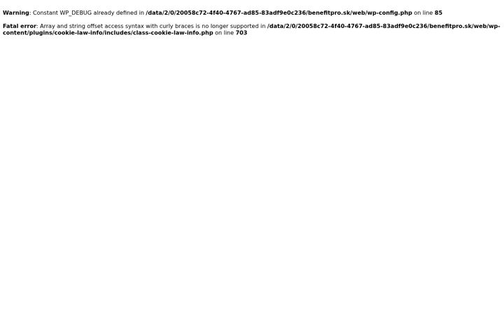 Screenshot of benefitpro.sk