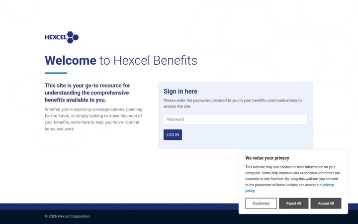 Screenshot of benefits-hxl.com