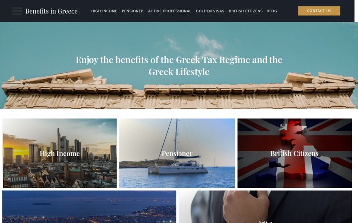 Screenshot of benefitsingreece.com
