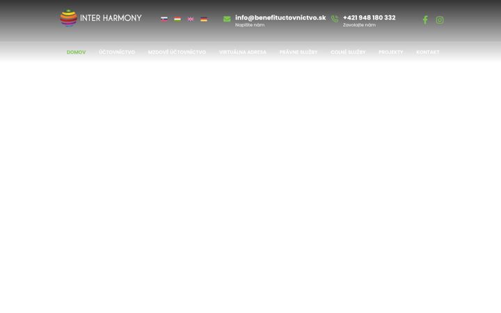 Screenshot di benefituctovnictvo.sk