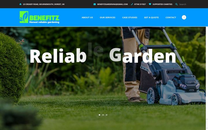 Screenshot of benefitzgardening.co.uk