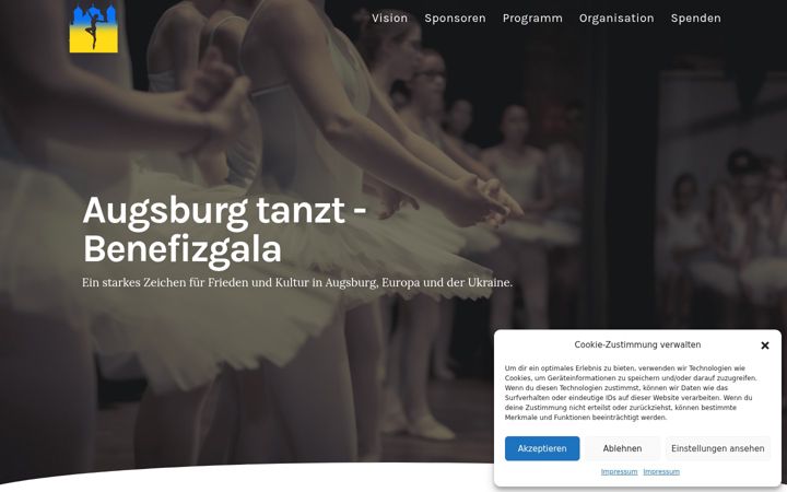 Screenshot of benefizgala-augsburg.de
