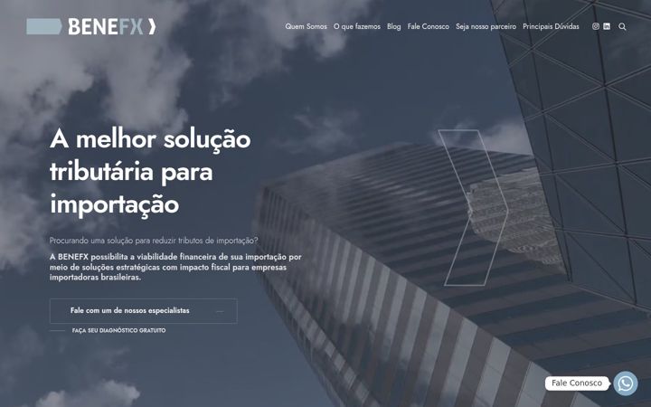 Screenshot of benefx.com.br