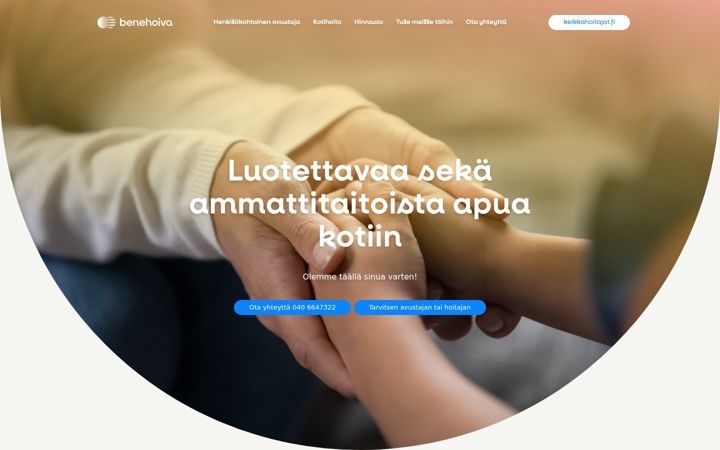 Screenshot of benehoiva.fi