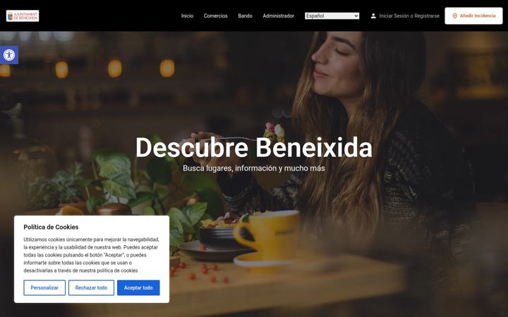 Screenshot of beneixidainfoapp.es